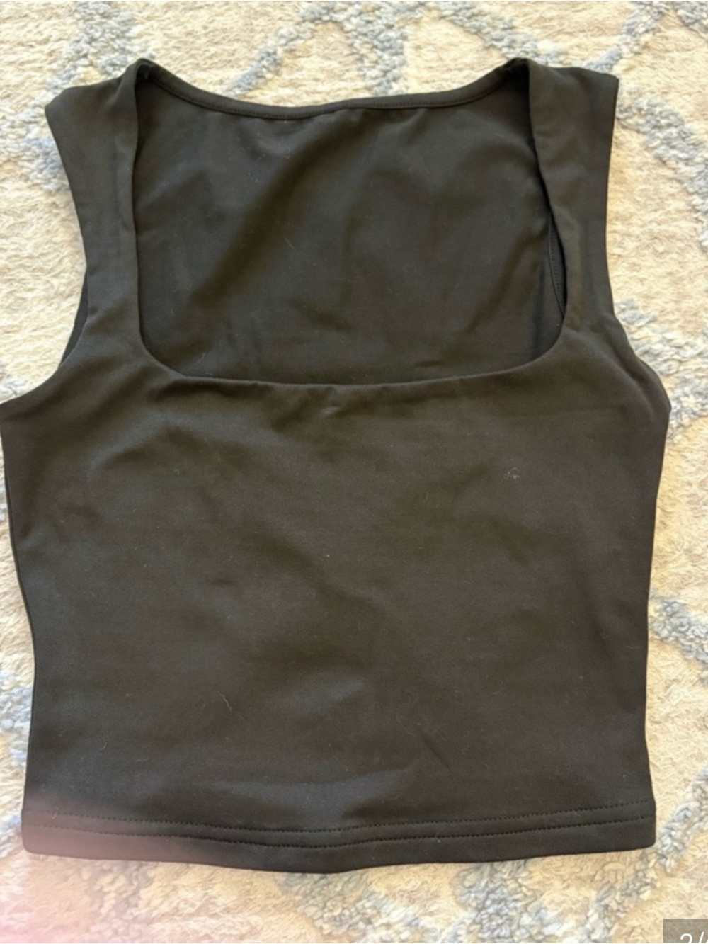 3 for $14 SHEIN Black Square Neck Crop Tank Top size xxs